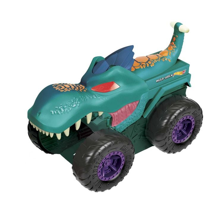 Produktbild: Hot Wheels Monster Trucks autofressender Mega-Wrex, inkl. 1 Spielzeugauto