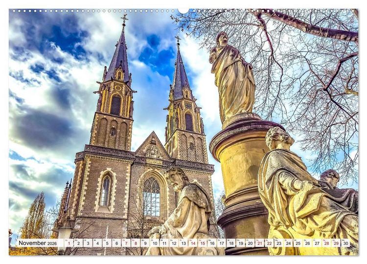 Produktbild: Bonner Kirchen (hochwertiger Premium Wandkalender 2026 DIN A2 quer), Kunstdruck in Hochglanz