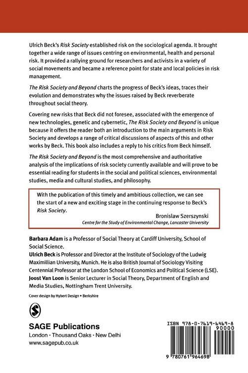 Produktbild: The Risk Society and Beyond