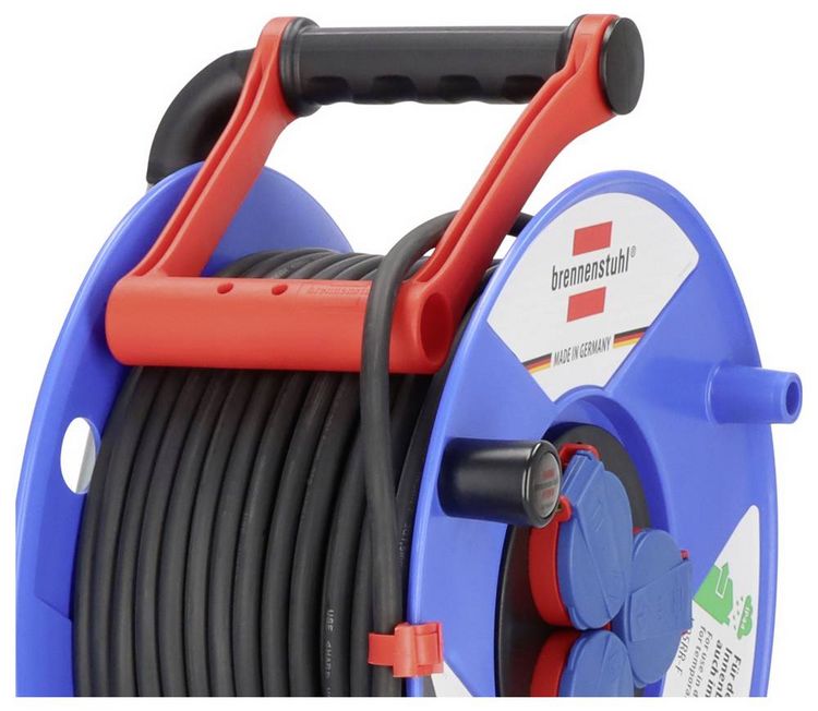Produktbild: Brennenstuhl 1208230 Kabeltrommel 50 m Schwarz Schutzkontakt-Stecker