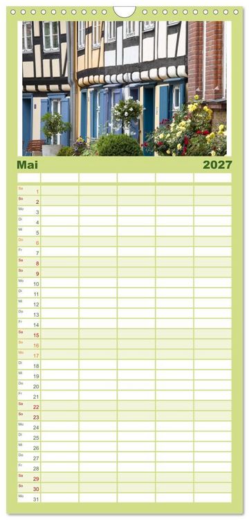 Produktbild: Familienplaner 2027 - Stralsund - Momente einer Reise mit 5 Spalten (Wandkalender, 21 x 45 cm) CALVENDO