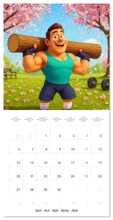 Produktbild: Bodybuilding with Family (Wall Calendar 2026 12 &times; 12 Inch) CALVENDO 12 Month Wall Calendar