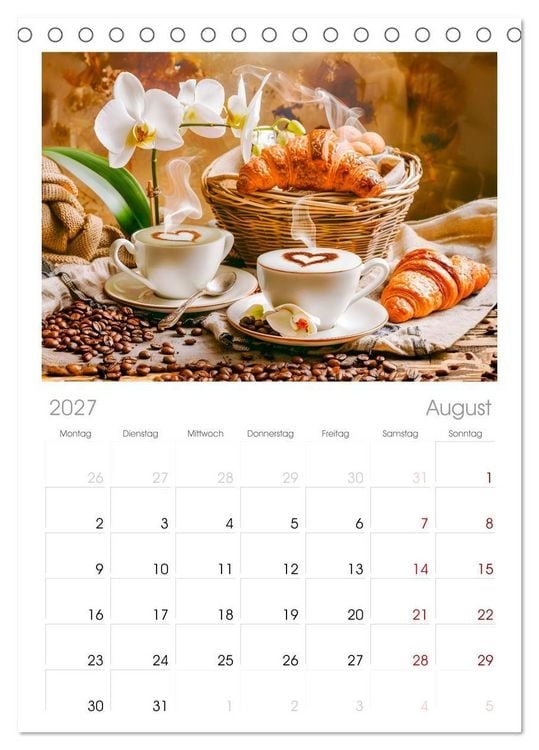 Produktbild: Tischplaner 2027 - Cappuccino, Latte und mehr - Der gro&szlig;e Kaffeekalender (A5 Tischkalender zum Aufstellen) CALVENDO