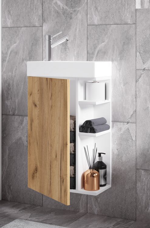 Produktbild: 2-tlg G&auml;ste WC Waschplatz Bad Waschtisch Lumia