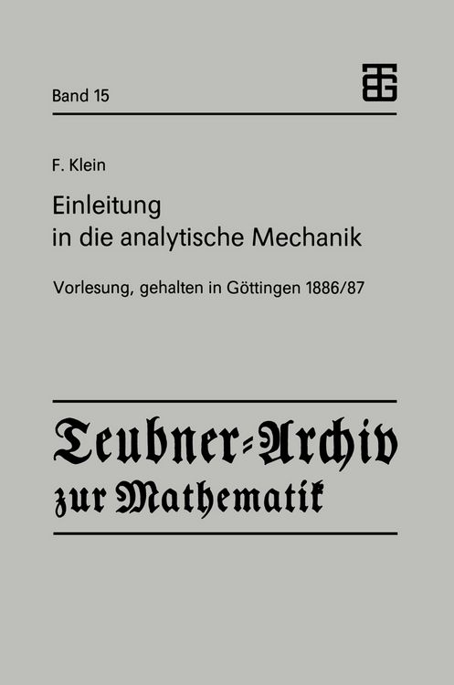 Produktbild: Einleitung in die analytische Mechanik