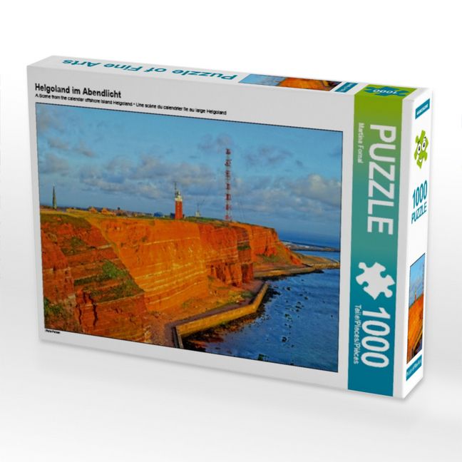 Produktbild: CALVENDO Puzzle Helgoland im Abendlicht | 1000 Teile Lege-Gr&ouml;&szlig;e 64x48cm Foto-Puzzle f&uuml;r gl&uuml;ckliche Stunden