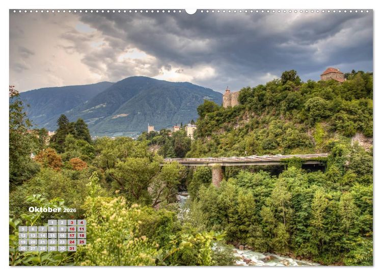 Produktbild: Meraner Land: alpin-mediterranes Lebensgef&uuml;hl (hochwertiger Premium Wandkalender 2026 DIN A2 quer), Kunstdruck in Hochglanz