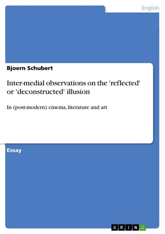 Produktbild: Inter-medial observations on the 'reflected' or 'deconstructed' illusion
