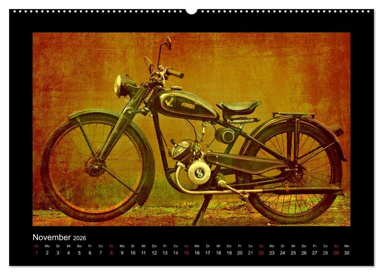 Produktbild: Motorrad Oldtimer (hochwertiger Premium Wandkalender 2026 DIN A2 quer), Kunstdruck in Hochglanz