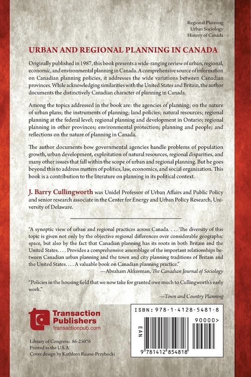 Produktbild: Urban and Regional Planning in Canada