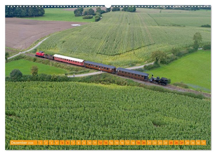 Produktbild: Dampfeisenbahnen in Deutschland (Wandkalender 2026 DIN A2 quer), CALVENDO Monatskalender