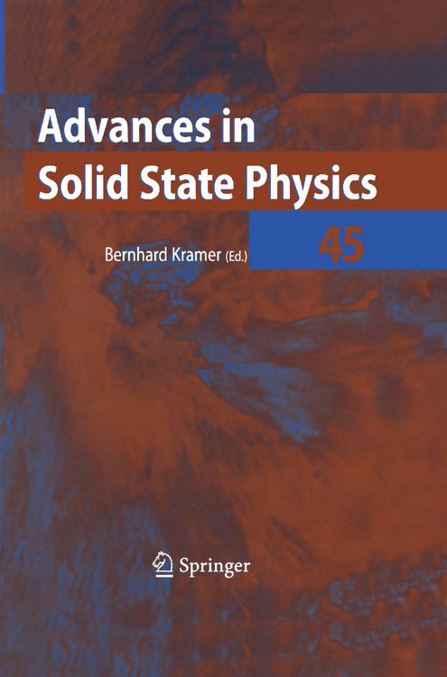 Produktbild: Advances in Solid State Physics 45