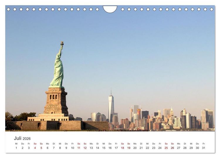 Produktbild: New York - Eine Reise zum Big Apple. (Wandkalender 2026 DIN A4 quer), CALVENDO Monatskalender