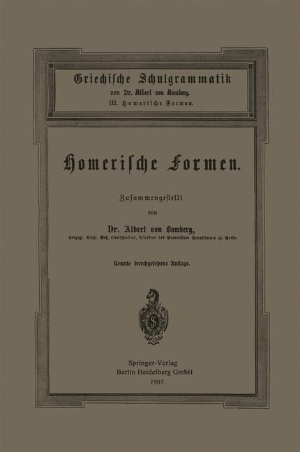 Produktbild: Griechische Schulgrammatik