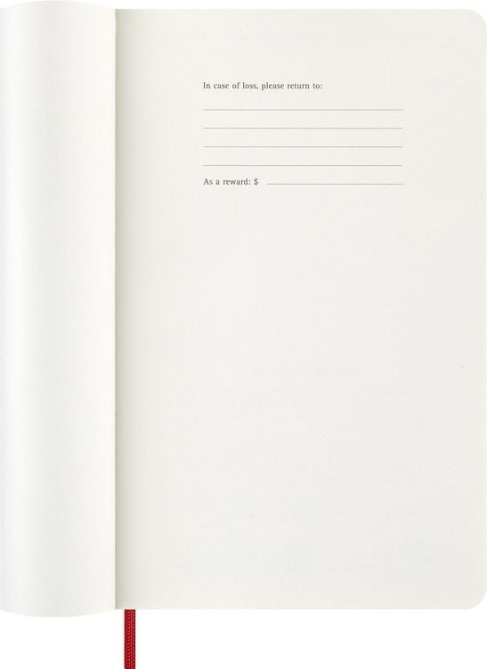 Produktbild: Moleskine 12 Monate Wochen Notizkalender 2027, Large/A5, 1 Wo = 1 Seite, rechts linierte Seite, Weicher Einband, Scharlachrot