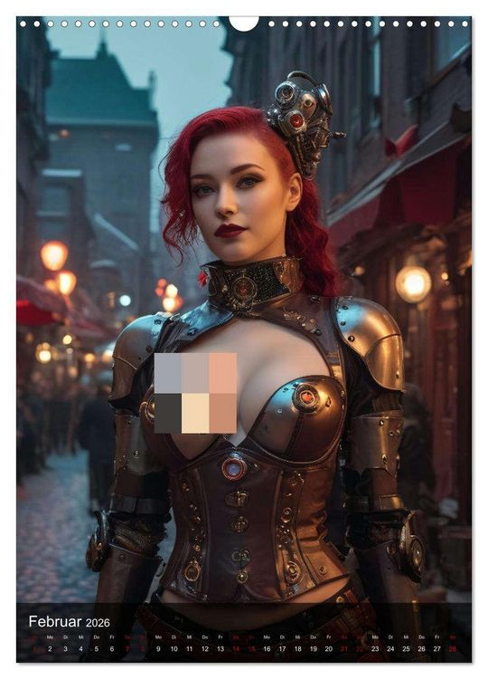 Produktbild: Steampunk - Stadtleben - Rotlichtviertel (Wandkalender 2026 DIN A3 hoch), CALVENDO Monatskalender