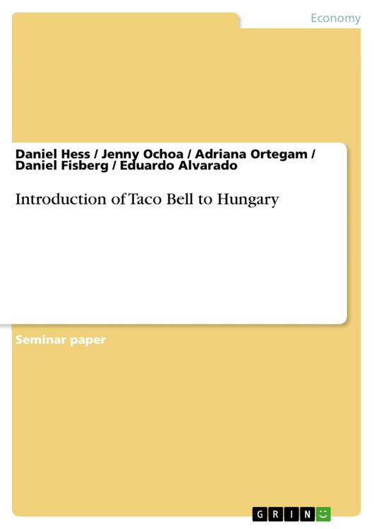 Produktbild: Introduction of Taco Bell to Hungary