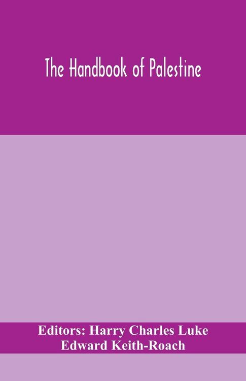 Produktbild: The Handbook Of Palestine