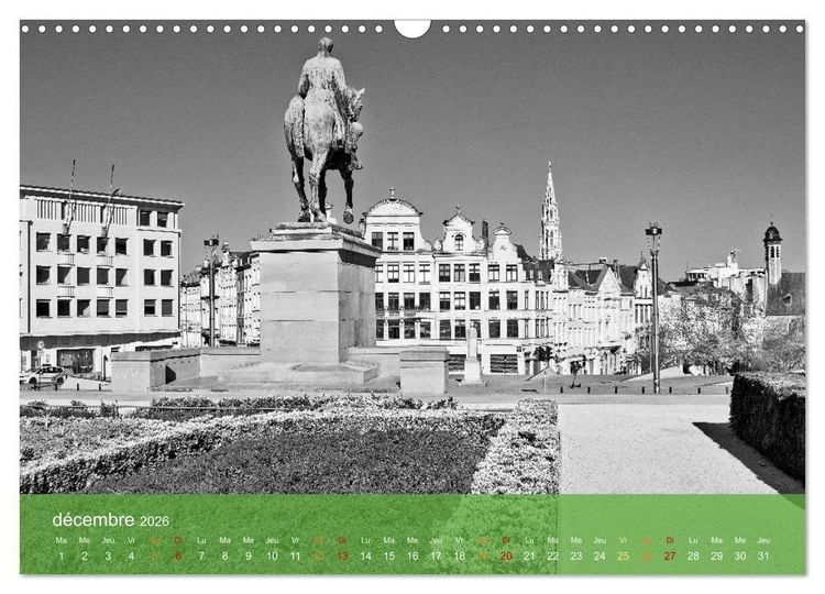 Produktbild: Bruxelles en confinement (Calendrier mural 2026 DIN A3 vertical), CALVENDO calendrier mensuel