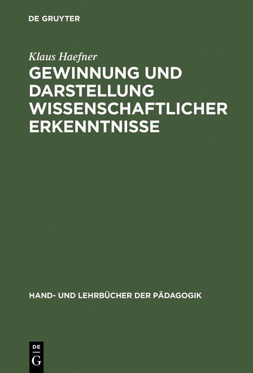 Produktbild: Gewinnung und Darstellung wissenschaftlicher Erkenntnisse