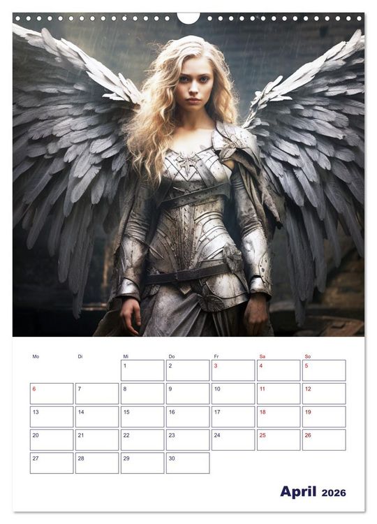 Produktbild: Die reine Sch&ouml;nheit der Engel (Wandkalender 2026 DIN A3 hoch), CALVENDO Monatskalender