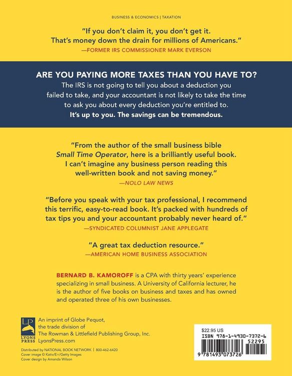 Produktbild: 475 Tax Deductions for All Small Businesses, Home Businesses, and Self-Employed Individuals