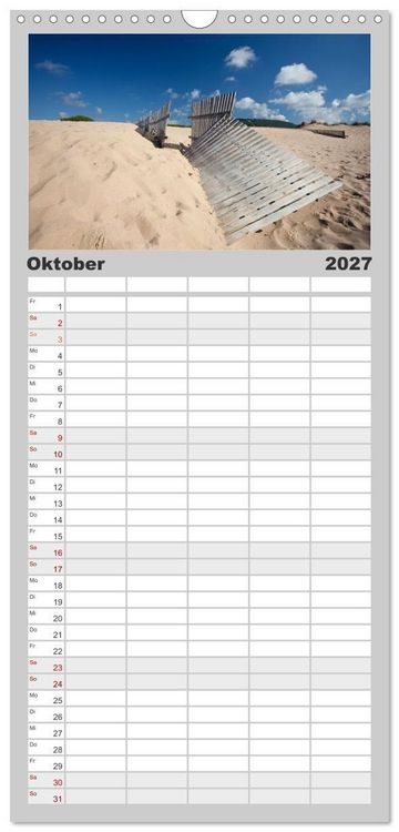 Produktbild: Familienplaner 2027 - Momente einer Reise - Costa de la Luz mit 5 Spalten (Wandkalender, 21 x 45 cm) CALVENDO