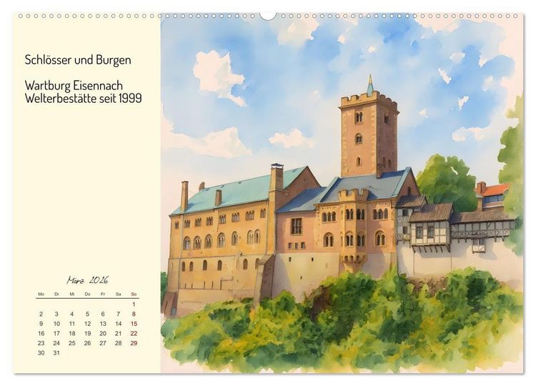 Produktbild: Welterbest&auml;tten Deutschlands (hochwertiger Premium Wandkalender 2026 DIN A2 quer), Kunstdruck in Hochglanz