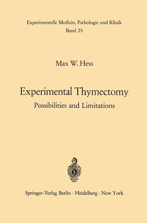 Produktbild: Experimental Thymectomy
