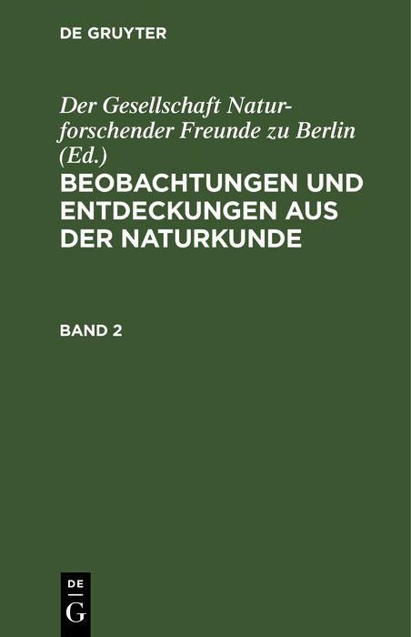 Produktbild: Beobachtungen und Entdeckungen aus der Naturkunde. Band 2