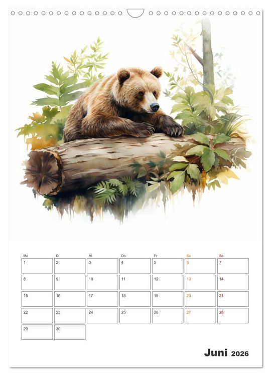 Produktbild: Unsere Tiere des Waldes (Wandkalender 2026 DIN A3 hoch), CALVENDO Monatskalender