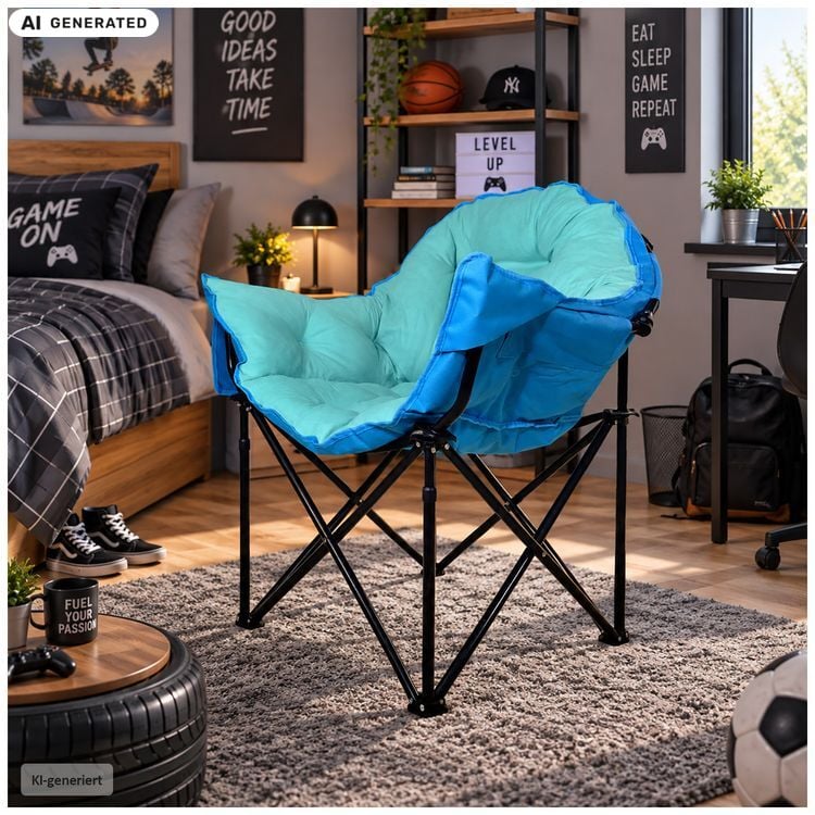 Produktbild: HTI-Living Klappbarer Komfortsessel mit weichem Velvet Bezug