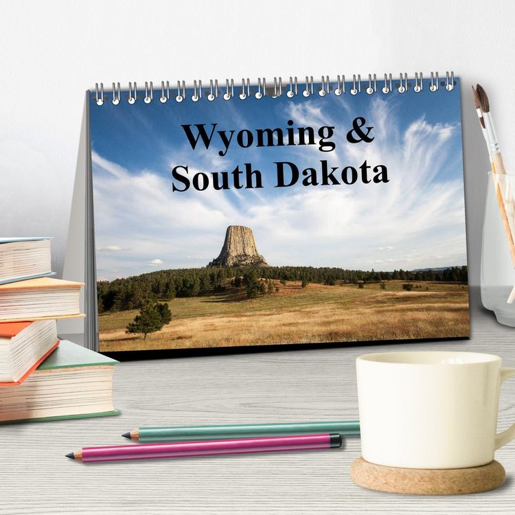 Produktbild: Wyoming & South Dakota (Tischkalender 2026 DIN A5 quer), CALVENDO Monatskalender