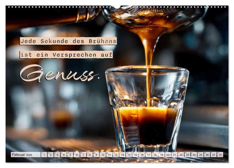 Produktbild: Kaffeemagie - Ein Jahr voller Genussmomente (Wandkalender 2026 DIN A2 quer), CALVENDO Monatskalender