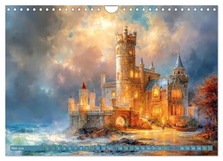 Produktbild: M&auml;rchenschl&ouml;sser - Imposante Fantasiepal&auml;ste (Wandkalender 2026 DIN A4 quer), CALVENDO Monatskalender
