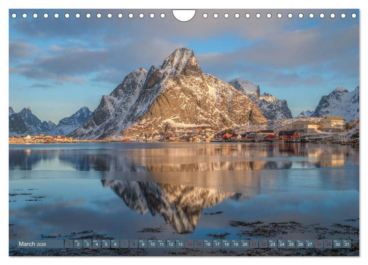 Produktbild: Lofoten, Norway's untamed beauty in Winter (Wall Calendar 2026 DIN A4 landscape), CALVENDO 12 Month Wall Calendar