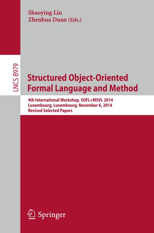 Produktbild: Structured Object-Oriented Formal Language and Method