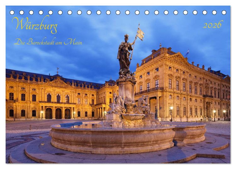 Produktbild: W&uuml;rzburg Die Barockstadt am Main (Tischkalender 2026 DIN A5 quer), CALVENDO Monatskalender