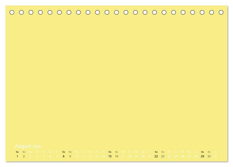 Produktbild: Bastelkalender - Gelb (Tischkalender 2026 DIN A5 quer), CALVENDO Monatskalender