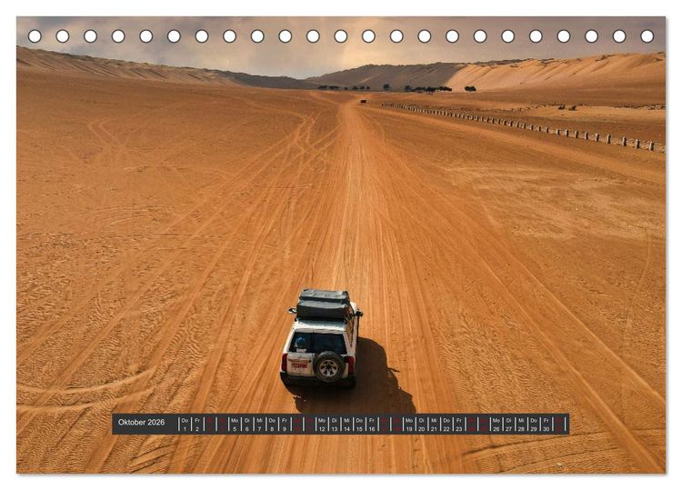 Produktbild: OMAN Offroad Travel Log (Tischkalender 2026 DIN A5 quer), CALVENDO Monatskalender