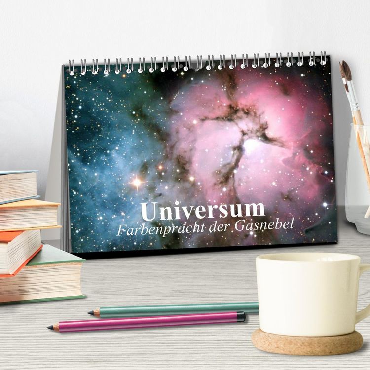 Produktbild: Universum. Farbenpracht der Gasnebel (Tischkalender 2026 DIN A5 quer), CALVENDO Monatskalender