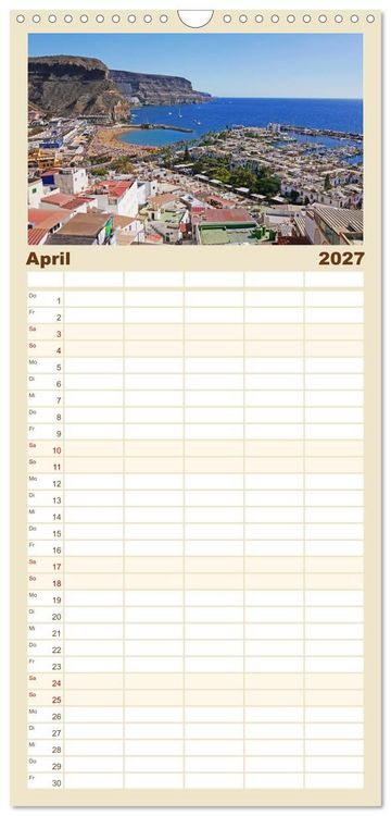 Produktbild: Familienplaner 2027 - Bet&ouml;rendes Gran Canaria mit 5 Spalten (Wandkalender, 21 x 45 cm) CALVENDO