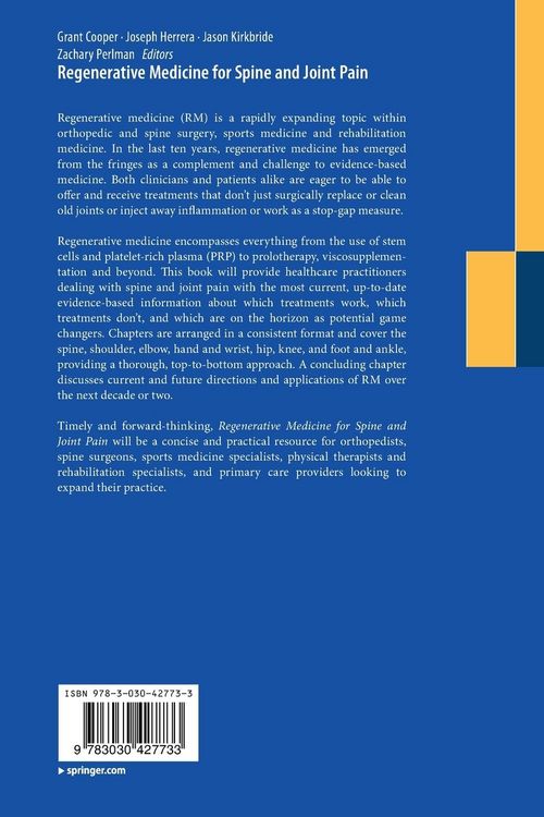 Produktbild: Regenerative Medicine for Spine and Joint Pain