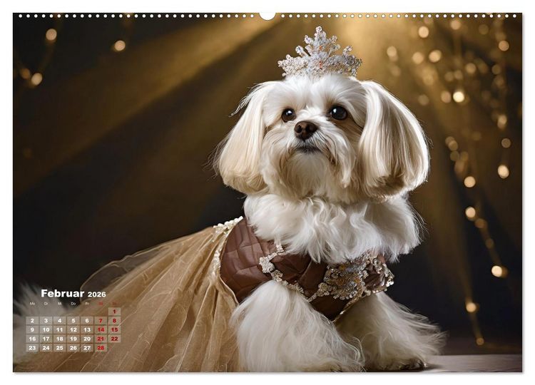 Produktbild: Kleine Hunde - Gro&szlig;e Diven (Wandkalender 2026 DIN A2 quer), CALVENDO Monatskalender