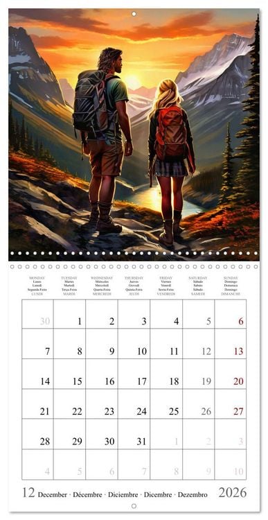 Produktbild: Mountains New Adventure (Wall Calendar 2026 12 &times; 12 Inch) CALVENDO 12 Month Wall Calendar
