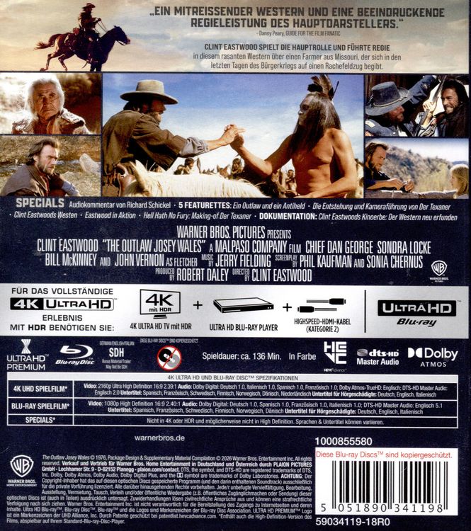 Produktbild: Der Texaner (4K Ultra HD) (+ Blu-ray)