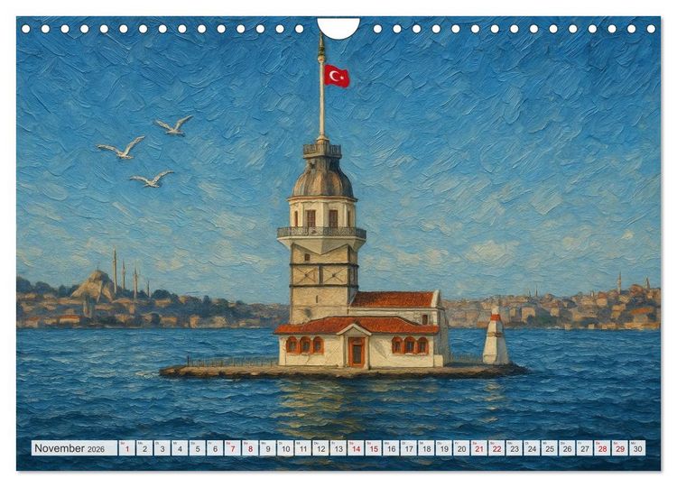 Produktbild: Sehenswertes in Istanbul - Die Sprache der Farben (Wandkalender 2026 DIN A4 quer), CALVENDO Monatskalender