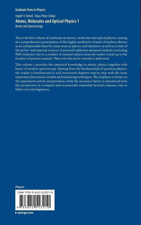 Produktbild: Atoms, Molecules and Optical Physics 1