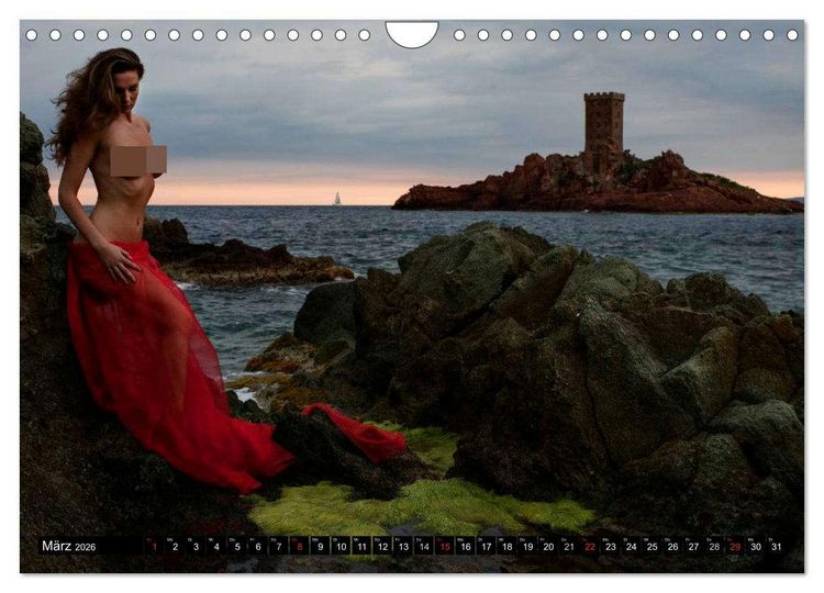 Produktbild: C&ocirc;te d'Azur - Landschaftsaktbilder in der Natur (Wandkalender 2026 DIN A4 quer), CALVENDO Monatskalender