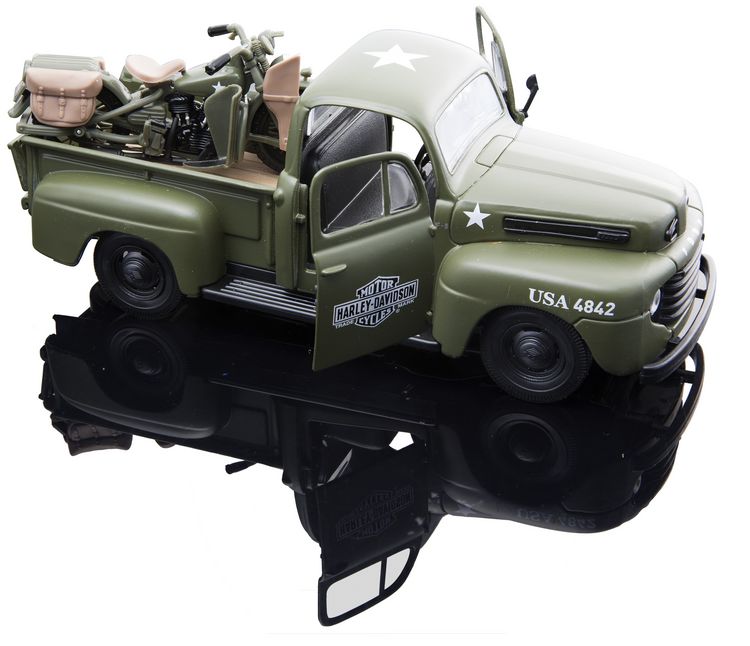 Produktbild: Maisto Ford F1 &acute;48 & Harley-Davidson WLA Flathead '42 1:24 Modellauto
